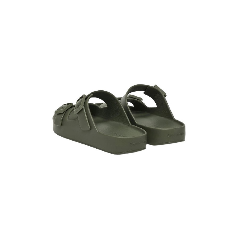 CALVIN KLEIN ERGON EVA DOUBLE BAR SANDAL ΠΑΝΤΟΦΛΑ ΑΝΔΡΙΚΗ MILITARY GREEN