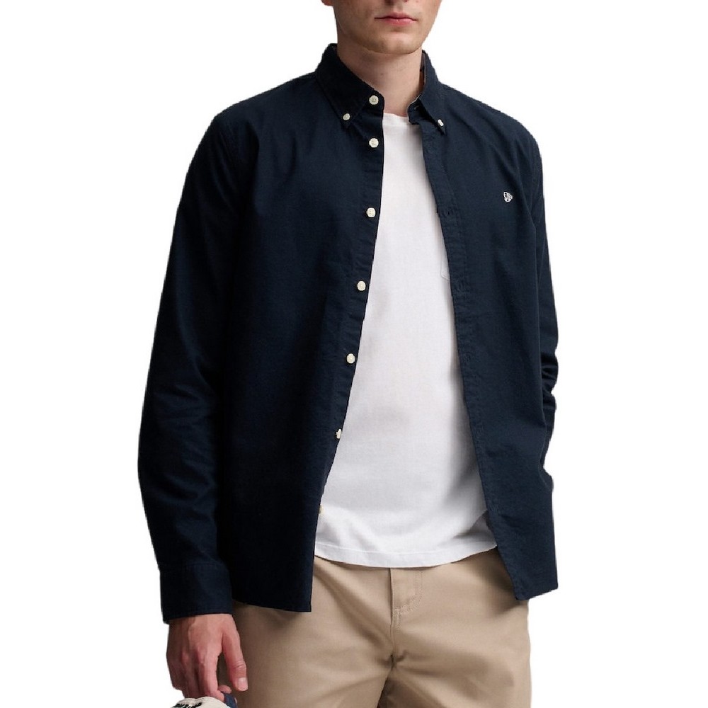 SUPERDRY PREPPY OXFORD SHIRT ΠΟΥΚΑΜΙΣΟ ΑΝΔΡΙΚΟ ECLIPSE NAVY