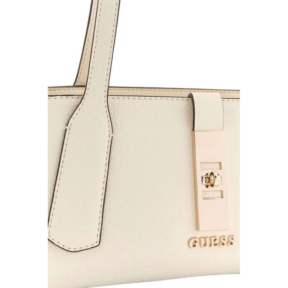 GUESS BROOKE SHOULDER SATCHEL ΤΣΑΝΤΑ ΓΥΝΑΙΚΕΙΑ OFF WHITE