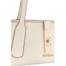 GUESS BROOKE SHOULDER SATCHEL ΤΣΑΝΤΑ ΓΥΝΑΙΚΕΙΑ OFF WHITE