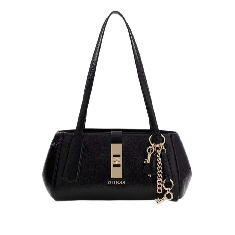 GUESS BROOKE SHOULDER SATCHEL ΤΣΑΝΤΑ ΓΥΝΑΙΚΕΙΑ BLACK