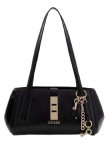 GUESS BROOKE SHOULDER SATCHEL ΤΣΑΝΤΑ ΓΥΝΑΙΚΕΙΑ BLACK
