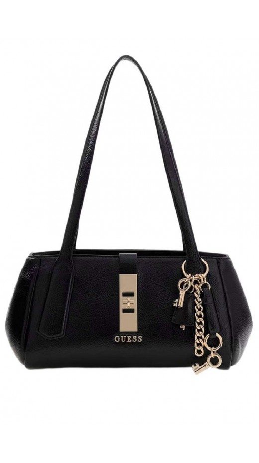GUESS BROOKE SHOULDER SATCHEL ΤΣΑΝΤΑ ΓΥΝΑΙΚΕΙΑ BLACK