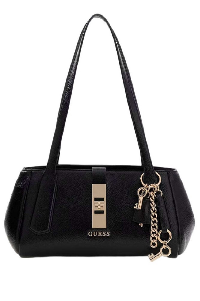 GUESS BROOKE SHOULDER SATCHEL ΤΣΑΝΤΑ ΓΥΝΑΙΚΕΙΑ BLACK