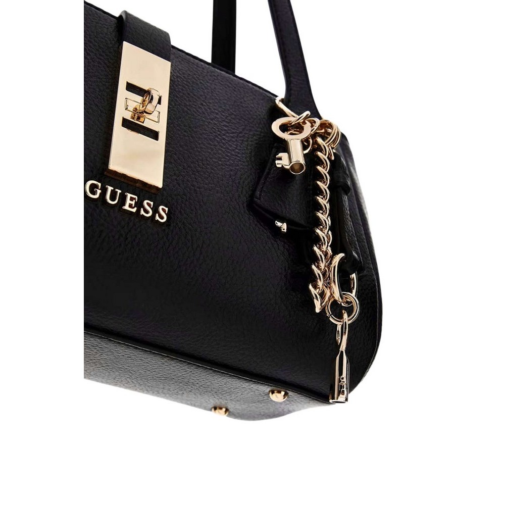 GUESS BROOKE SHOULDER SATCHEL ΤΣΑΝΤΑ ΓΥΝΑΙΚΕΙΑ BLACK