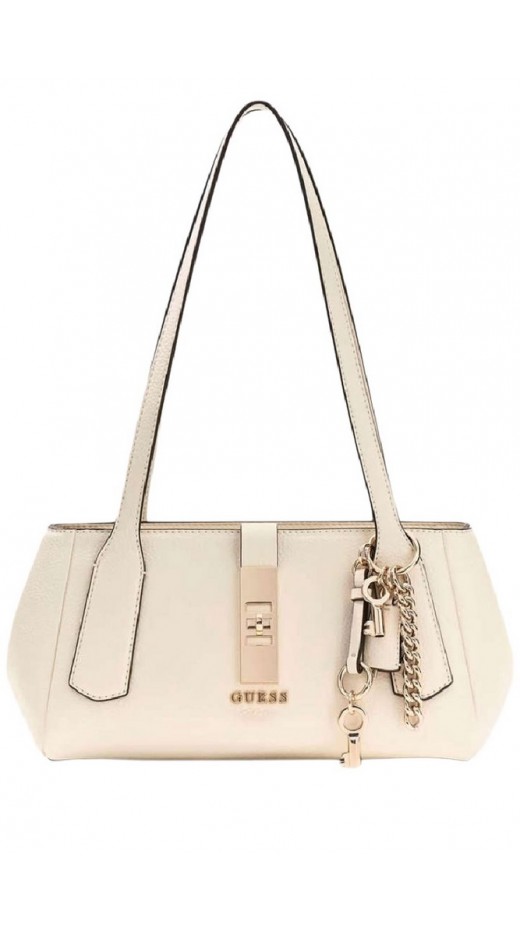 GUESS BROOKE SHOULDER SATCHEL ΤΣΑΝΤΑ ΓΥΝΑΙΚΕΙΑ OFF WHITE