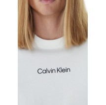 CALVIN KLEIN RLXD STANDARD LOGO CREWNK ΜΠΛΟΥΖΑ ΜΑΚΡΥΜΑΝΙΚΗ ΑΝΔΡΙΚΗ BRIGHT WHITE