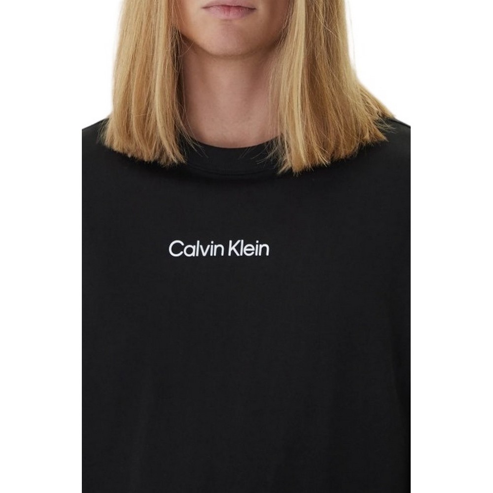 CALVIN KLEIN RLXD STANDARD LOGO CREWNK ΜΠΛΟΥΖΑ ΜΑΚΡΥΜΑΝΙΚΗ ΑΝΔΡΙΚΗ BLACK