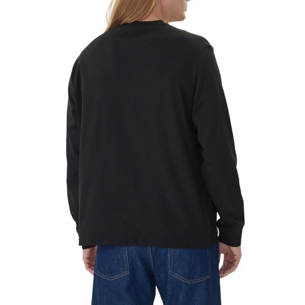 CALVIN KLEIN RLXD STANDARD LOGO CREWNK ΜΠΛΟΥΖΑ ΜΑΚΡΥΜΑΝΙΚΗ ΑΝΔΡΙΚΗ BLACK