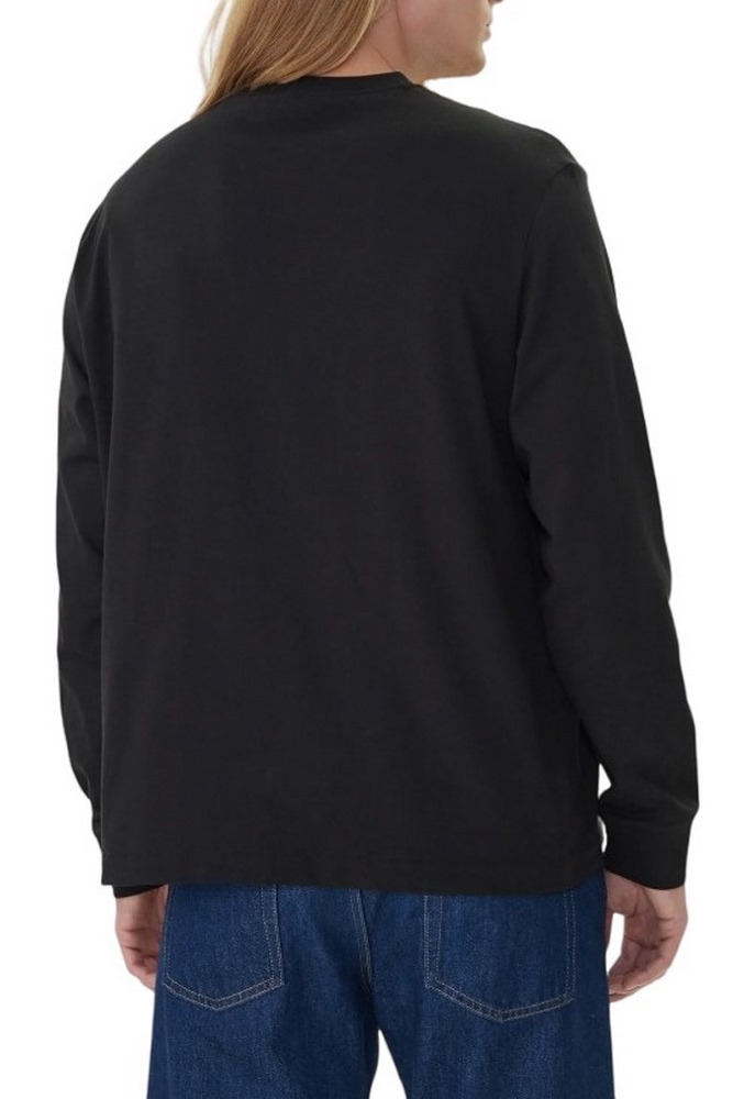 CALVIN KLEIN RLXD STANDARD LOGO CREWNK ΜΠΛΟΥΖΑ ΜΑΚΡΥΜΑΝΙΚΗ ΑΝΔΡΙΚΗ BLACK