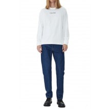 CALVIN KLEIN RLXD STANDARD LOGO CREWNK ΜΠΛΟΥΖΑ ΜΑΚΡΥΜΑΝΙΚΗ ΑΝΔΡΙΚΗ BRIGHT WHITE