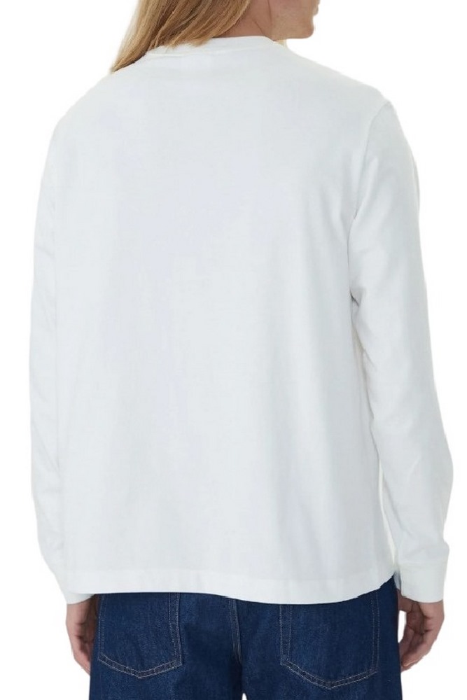 CALVIN KLEIN RLXD STANDARD LOGO CREWNK ΜΠΛΟΥΖΑ ΜΑΚΡΥΜΑΝΙΚΗ ΑΝΔΡΙΚΗ BRIGHT WHITE