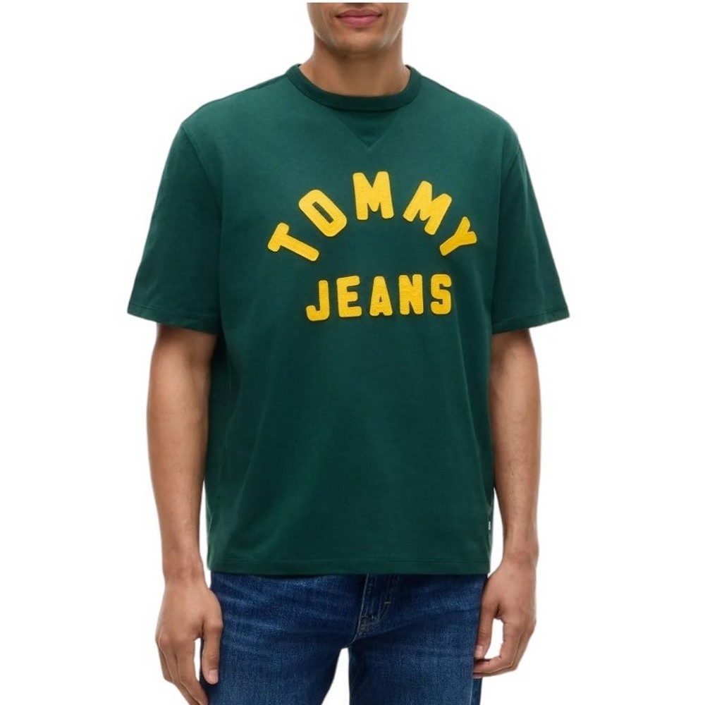 TOMMY JEANS 90S NEW CLASSIC T-SHIRT ΜΠΛΟΥΖΑ ΑΝΔΡΙΚΗ GREEN