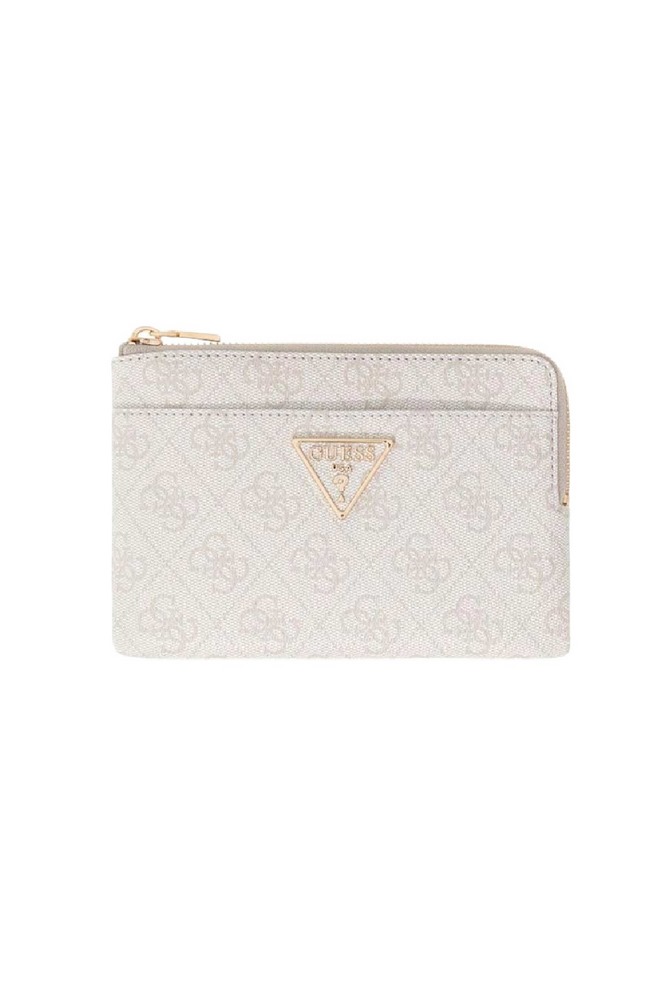 GUESS LAUREL II SLG KEY RING POUCH ΠΟΡΤΟΦΟΛΙ ΓΥΝΑΙΚΕΙΟ OFF WHITE