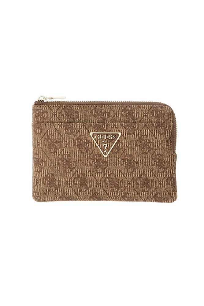 GUESS LAUREL II SLG KEY RING POUCH ΠΟΡΤΟΦΟΛΙ ΓΥΝΑΙΚΕΙΟ LATTE
