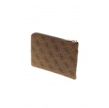 GUESS LAUREL II SLG KEY RING POUCH ΠΟΡΤΟΦΟΛΙ ΓΥΝΑΙΚΕΙΟ LATTE