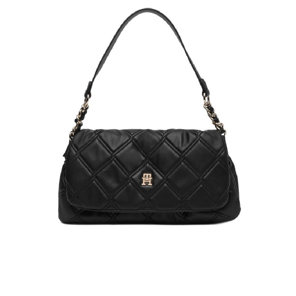TOMMY HILFIGER FEMININE SHOULDER BAG ΤΣΑΝΤΑ ΓΥΝΑΙΚΕΙΑ BLACK