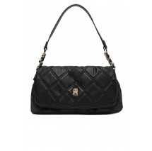 TOMMY HILFIGER FEMININE SHOULDER BAG ΤΣΑΝΤΑ ΓΥΝΑΙΚΕΙΑ BLACK