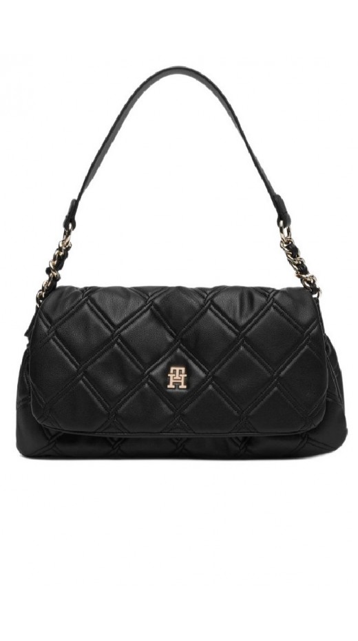 TOMMY HILFIGER FEMININE SHOULDER BAG ΤΣΑΝΤΑ ΓΥΝΑΙΚΕΙΑ BLACK