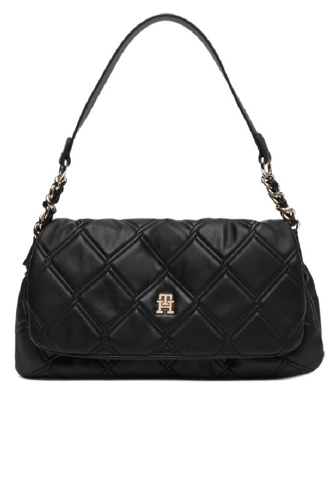 TOMMY HILFIGER FEMININE SHOULDER BAG ΤΣΑΝΤΑ ΓΥΝΑΙΚΕΙΑ BLACK