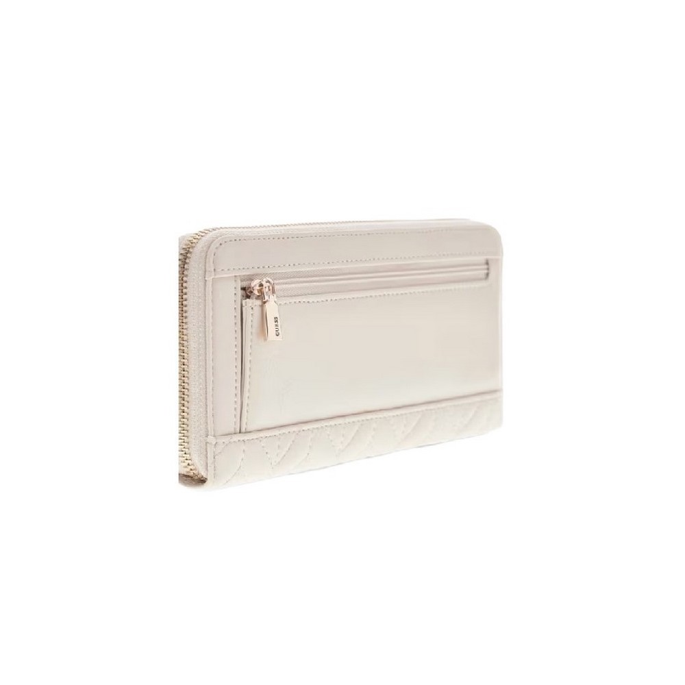 GUESS CHERYL SLG LARGE ZIP AROUND ΠΟΡΤΟΦΟΛΙ ΓΥΝΑΙΚΕΙΟ OFF WHITE