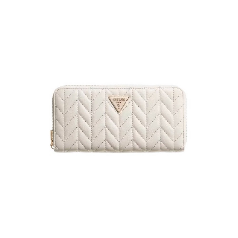 GUESS CHERYL SLG LARGE ZIP AROUND ΠΟΡΤΟΦΟΛΙ ΓΥΝΑΙΚΕΙΟ OFF WHITE