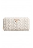 GUESS CHERYL SLG LARGE ZIP AROUND ΠΟΡΤΟΦΟΛΙ ΓΥΝΑΙΚΕΙΟ OFF WHITE