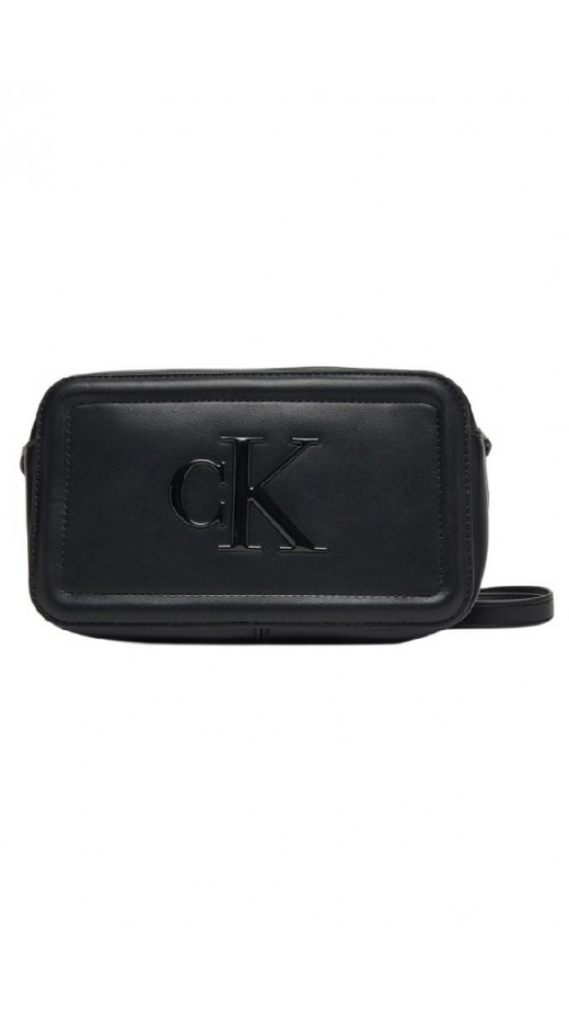 CALVIN KLEIN RAISED CK CAMERA BAG ΤΣΑΝΤΑ ΓΥΝΑΙΚΕΙΑ BLACK
