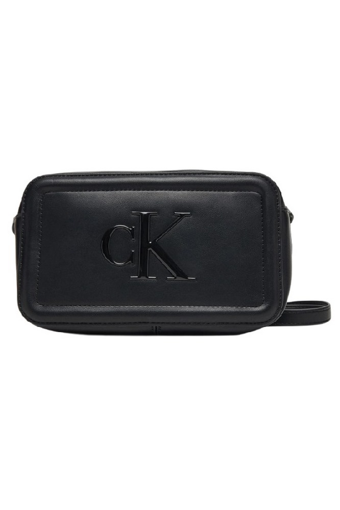 CALVIN KLEIN RAISED CK CAMERA BAG ΤΣΑΝΤΑ ΓΥΝΑΙΚΕΙΑ BLACK