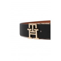 TOMMY HILFIGER LOGO REV 3.0 PEBBLE ΖΩΝΗ ΓΥΝΑΙΚΕΙΑ BLACK