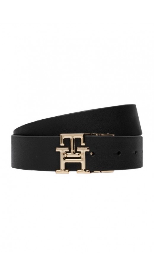 TOMMY HILFIGER LOGO REV 3.0 PEBBLE ΖΩΝΗ ΓΥΝΑΙΚΕΙΑ BLACK