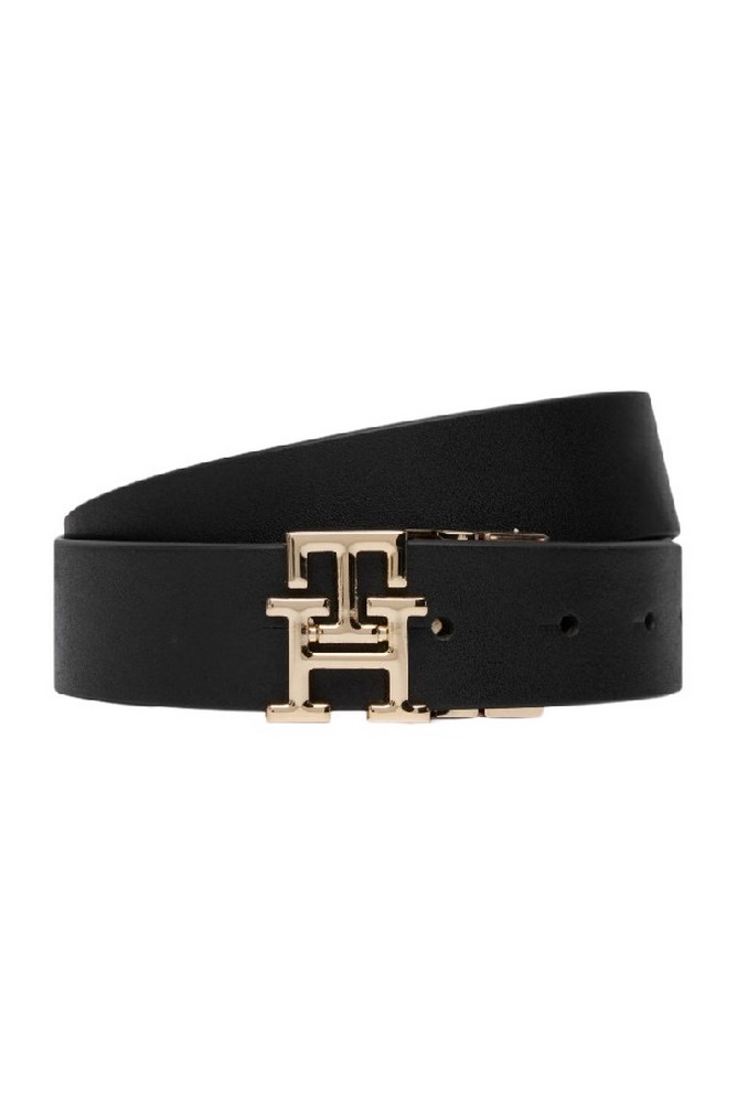 TOMMY HILFIGER LOGO REV 3.0 PEBBLE ΖΩΝΗ ΓΥΝΑΙΚΕΙΑ BLACK