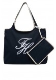 TOMMY HILFIGER SUMMER TOTE CANVAS ΤΣΑΝΤΑ ΓΥΝΑΙΚΕΙΑ NAVY