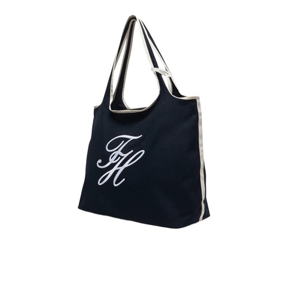 TOMMY HILFIGER SUMMER TOTE CANVAS ΤΣΑΝΤΑ ΓΥΝΑΙΚΕΙΑ NAVY