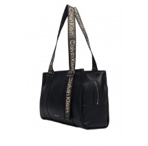 CALVIN KLEIN WEBBING ADJ STRAP TOTE ΤΣΑΝΤΑ ΓΥΝΑΙΚΕΙΑ BLACK