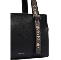 CALVIN KLEIN WEBBING ADJ STRAP TOTE ΤΣΑΝΤΑ ΓΥΝΑΙΚΕΙΑ BLACK