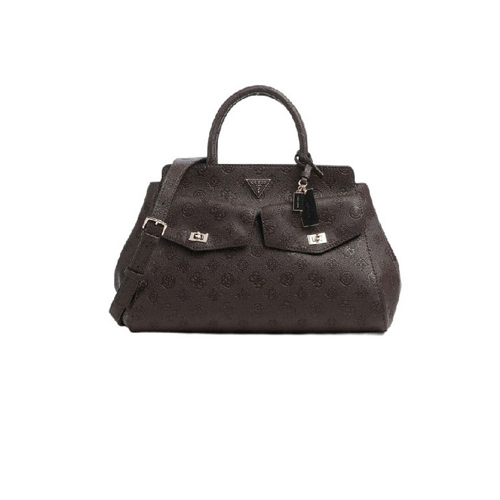 GUESS BLAKE LARGE SATCHEL ΤΣΑΝΤΑ ΓΥΝΑΙΚΕΙΑ BROWN