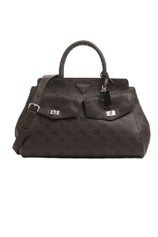 GUESS BLAKE LARGE SATCHEL ΤΣΑΝΤΑ ΓΥΝΑΙΚΕΙΑ BROWN