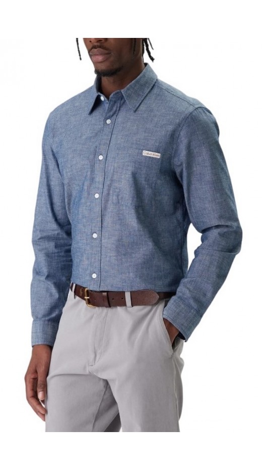 CALVIN KLEIN JEANS CHAMBRAY CLASSIC SHIRT ΠΟΥΚΑΜΙΣΟ ΑΝΔΡΙΚΟ BLUΕ DENIM