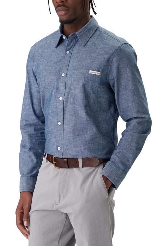 CALVIN KLEIN JEANS CHAMBRAY CLASSIC SHIRT ΠΟΥΚΑΜΙΣΟ ΑΝΔΡΙΚΟ BLUΕ DENIM