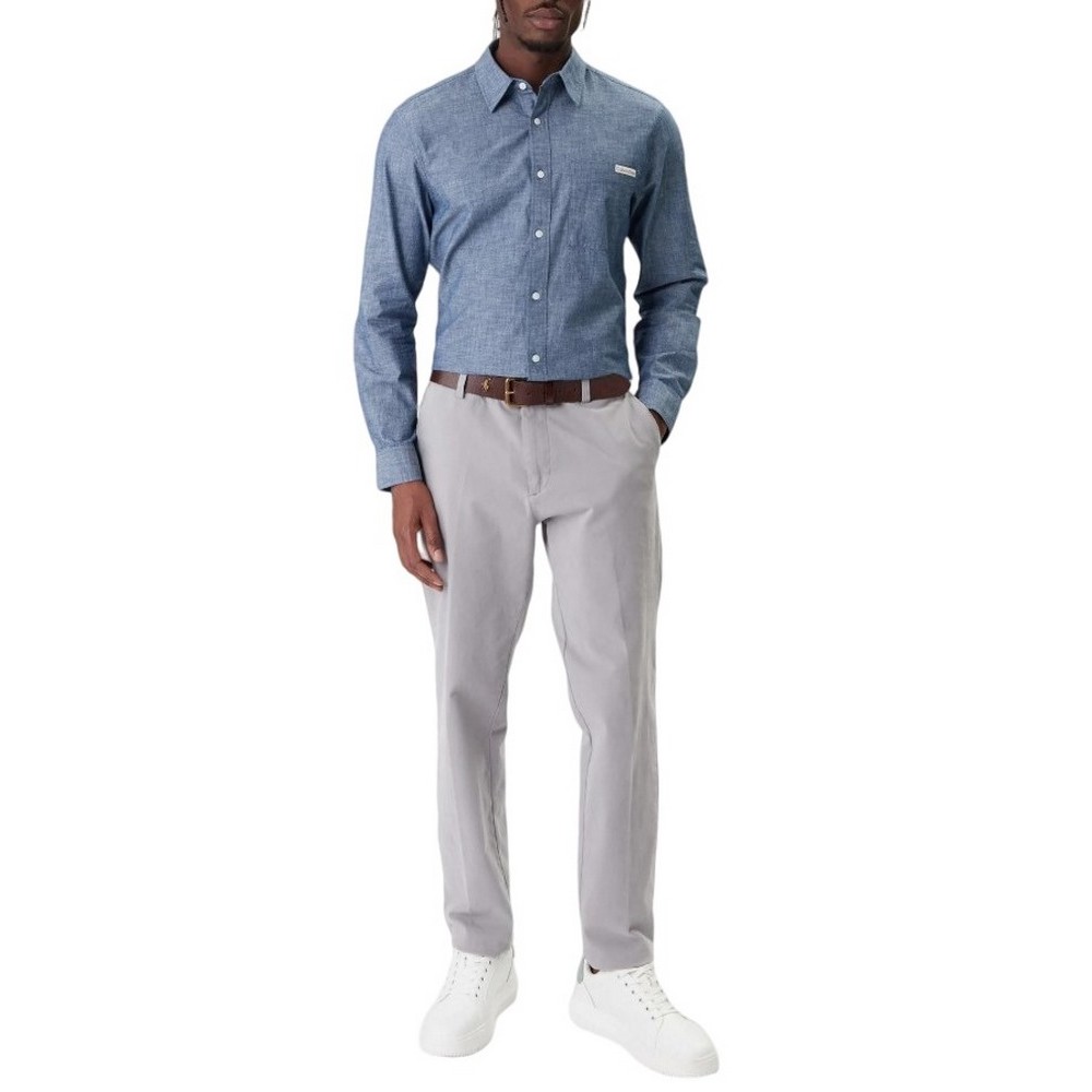 CALVIN KLEIN JEANS CHAMBRAY CLASSIC SHIRT ΠΟΥΚΑΜΙΣΟ ΑΝΔΡΙΚΟ BLUΕ DENIM