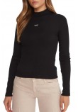 GUESS JEANS LS MOCK NECK EMBRO SLIM TOP ΜΠΛΟΥΖΑ ΓΥΝΑΙΚΕΙΑ BLACK
