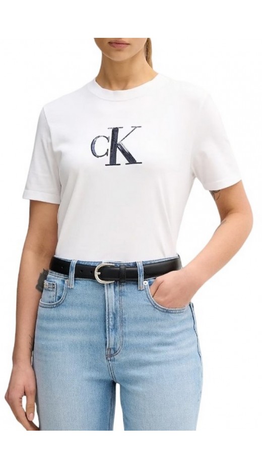 CALVIN KLEIN JEANS SEQUIN GRAPHIC TEE T-SHIRT ΜΠΛΟΥΖΑ ΓΥΝΑΙΚΕΙΑ WHITE