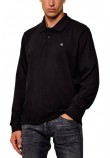 CALVIN KLEIN JEANS CASUAL PIQUE EASY POLO T-SHIRT ΜΠΛΟΥΖΑ ΜΑΚΡΥΜΑΝΙΚΗ ΑΝΔΡΙΚΗ BLACK