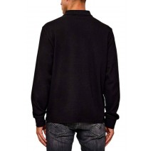 CALVIN KLEIN JEANS CASUAL PIQUE EASY POLO T-SHIRT ΜΠΛΟΥΖΑ ΜΑΚΡΥΜΑΝΙΚΗ ΑΝΔΡΙΚΗ BLACK