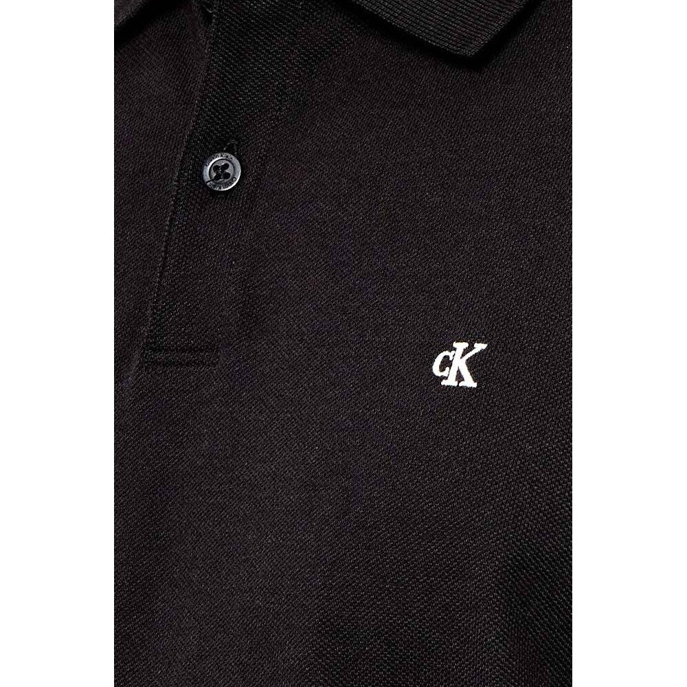 CALVIN KLEIN JEANS CASUAL PIQUE EASY POLO T-SHIRT ΜΠΛΟΥΖΑ ΜΑΚΡΥΜΑΝΙΚΗ ΑΝΔΡΙΚΗ BLACK