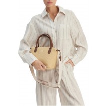 TOMMY HILFIGER POPETTE MINI TOTE RAFFIA ΤΣΑΝΤΑ ΓΥΝΑΙΚΕΙΑ BEIGE