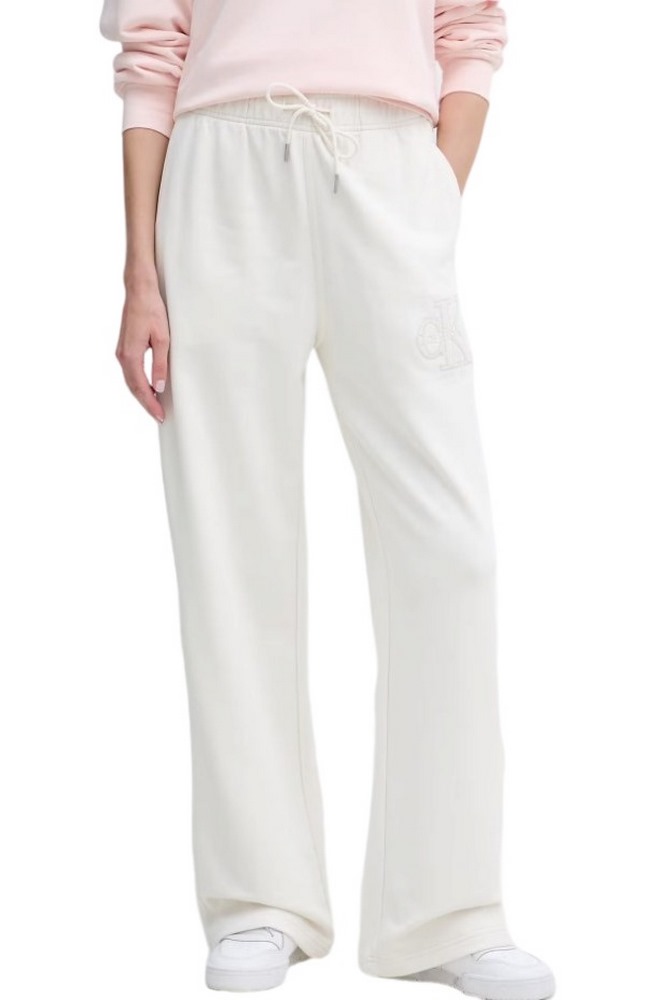 CALVIN KLEIN JEANS BABY TERRY SEASONAL MONOLOGO ΠΑΝΤΕΛΟΝΙ ΦΟΡΜΑ ΓΥΝΑΙΚΕΙΟ OFF WHITE