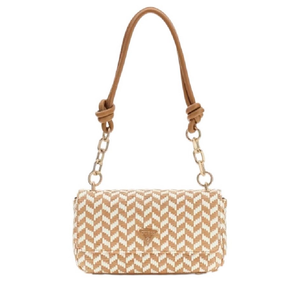 GUESS TESSI FLAP SHOULDER BAG ΤΣΑΝΤΑ ΓΥΝΑΙΚΕΙΑ COGNAC