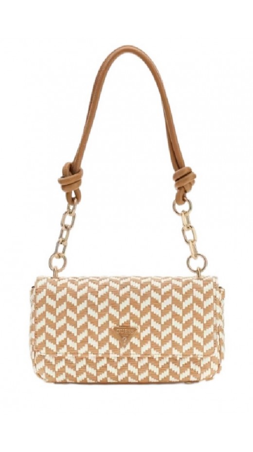 GUESS TESSI FLAP SHOULDER BAG ΤΣΑΝΤΑ ΓΥΝΑΙΚΕΙΑ COGNAC